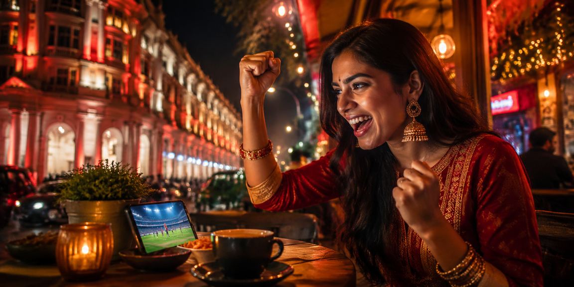 Delhi Connaught Place casino exterior with red and gold lighting