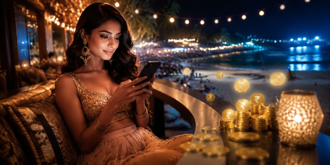 Indian user enjoying mobile casino experience with rupee currency displayed